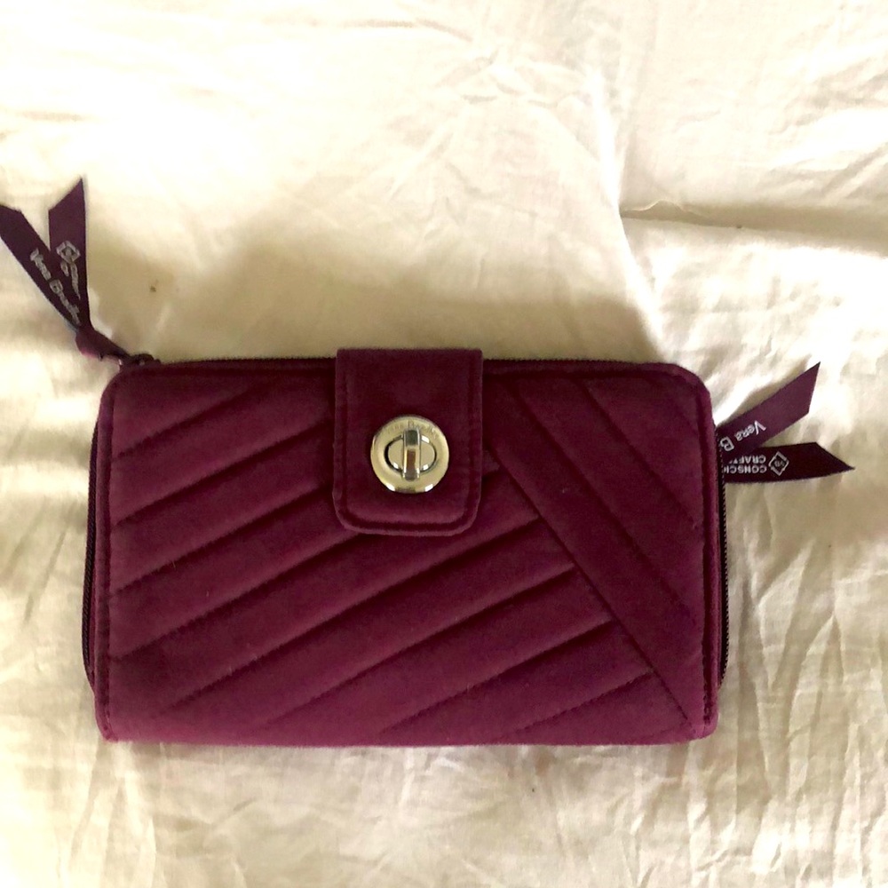 RFID Turnlock Wallet in Mulled Wine.